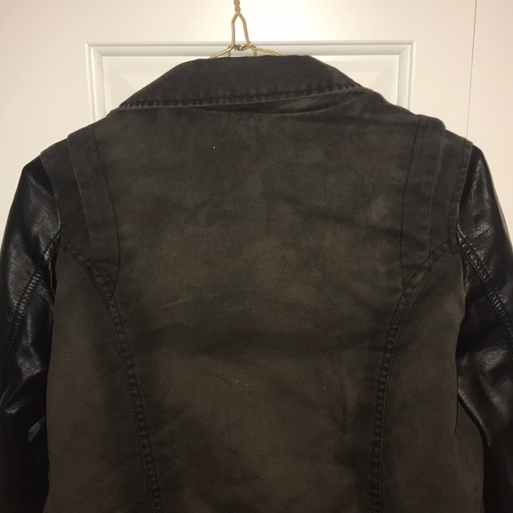 Denim/leather bomber, American Eagle Outfitters - Picture 6 of 7
